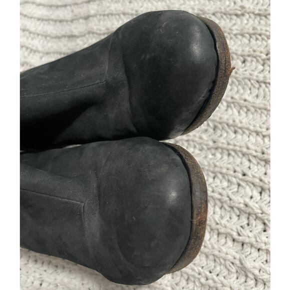 Rag & Bone Newbury Classic Ankle Boots Leather White Piping Womens Size 5 Black - Picture 7 of 10